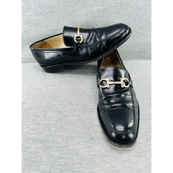 SALVATORE FERRAGAMO - Lavorazione Originale Wingtip Horsebit Shoe Loafer Men 10D